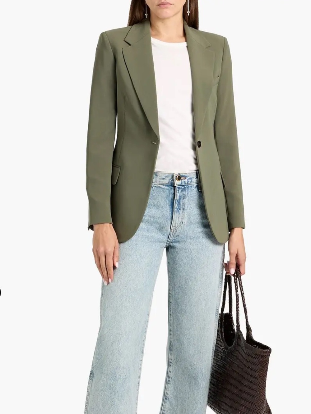Theory Blazer in Army Green